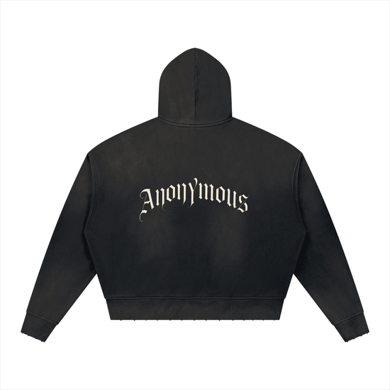 Unisex Sunfade Distressed Boxy Hoodie, photo 2