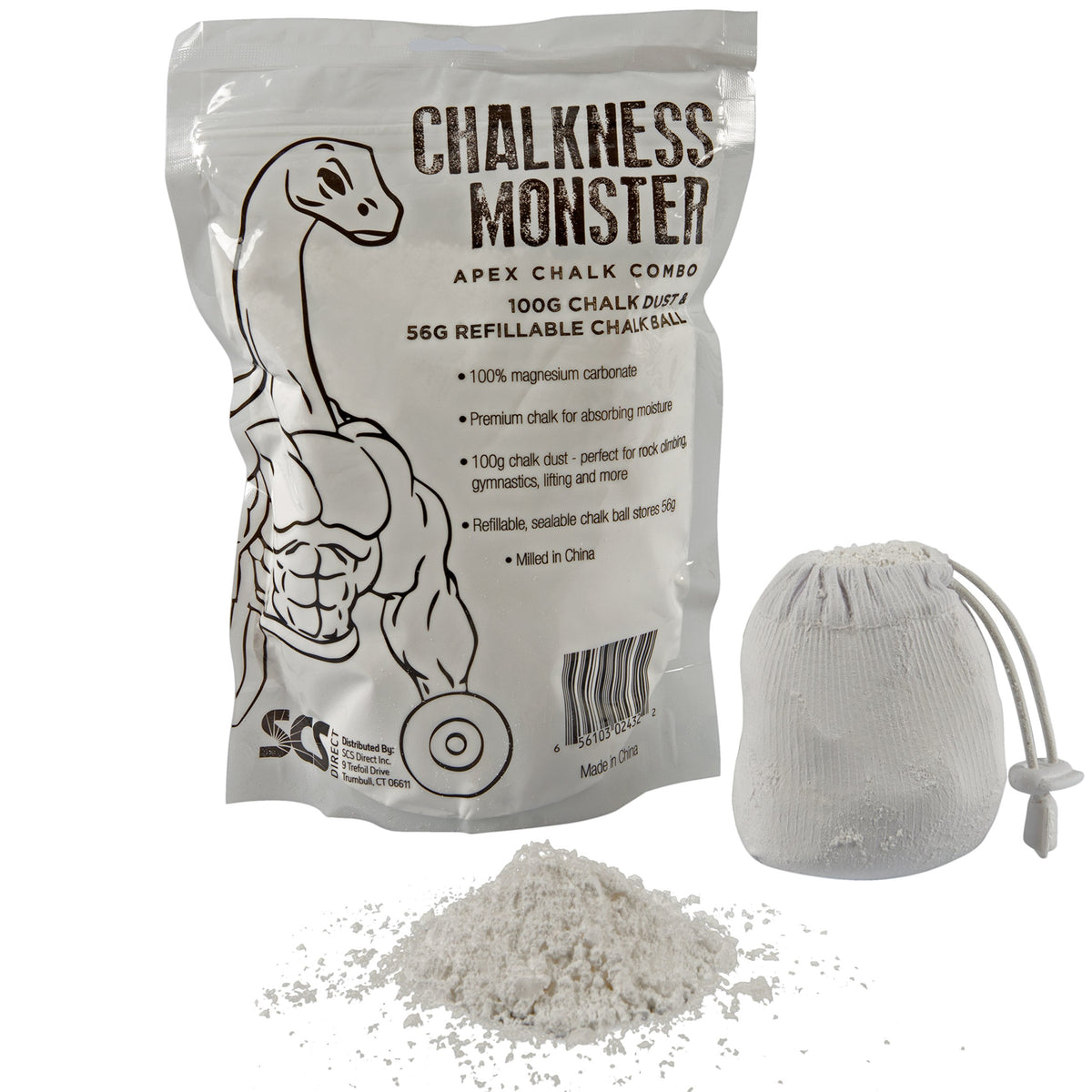 Refillable Gym Chalk Bag 100g