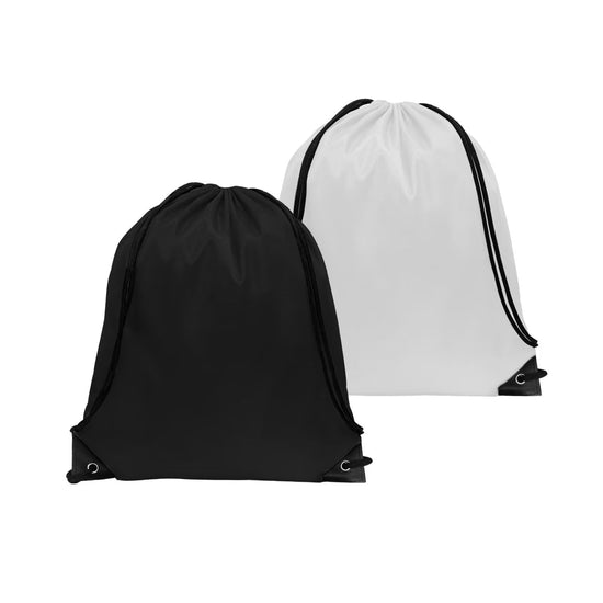 DualPack Drawstring Bags, black and white, photo 2