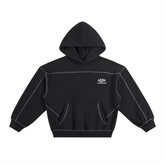 Contrast-Stitched Boxy Fleece Hoodie, photo 2