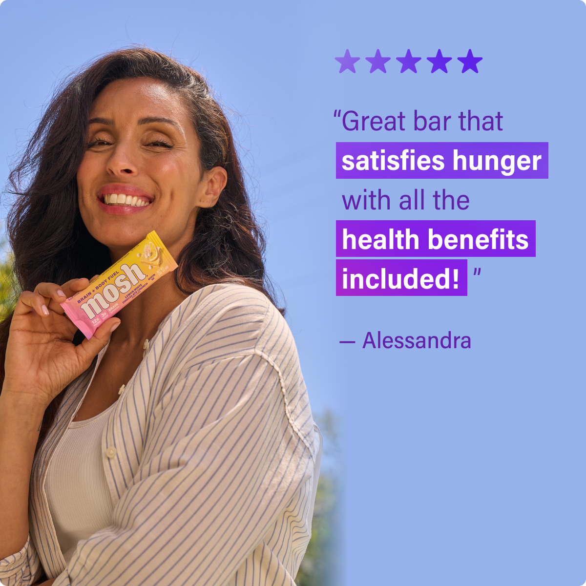 MOSH Lemon White Chocolate Crunch protein bar, photo 6