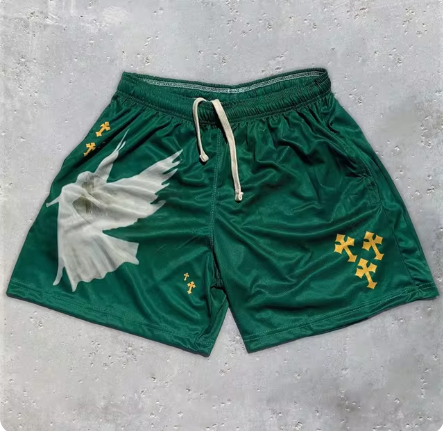 Angel Cross Print Gym Shorts, photo 3